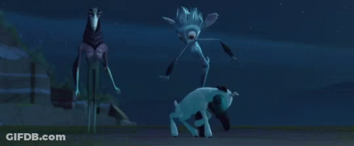 Cartoon Characters Standing Together GIF