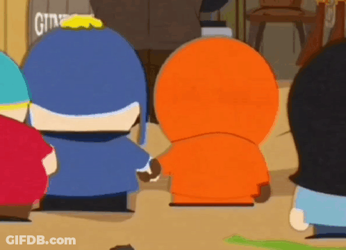Cartoon Characters Standing Together GIF