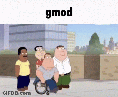 Cartoon Characters Standing With Gmod GIF