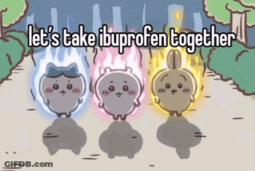 Cartoon Characters Taking Ibuprofen GIF