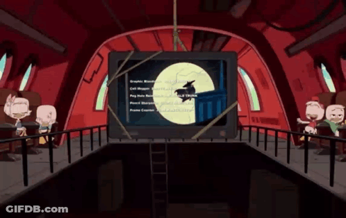 Cartoon Characters Watching DuckTales Screen GIF