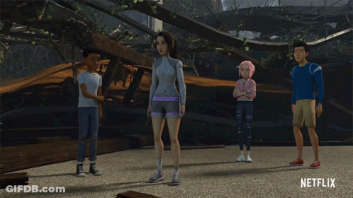 Cartoon Characters We're On Our Own GIF