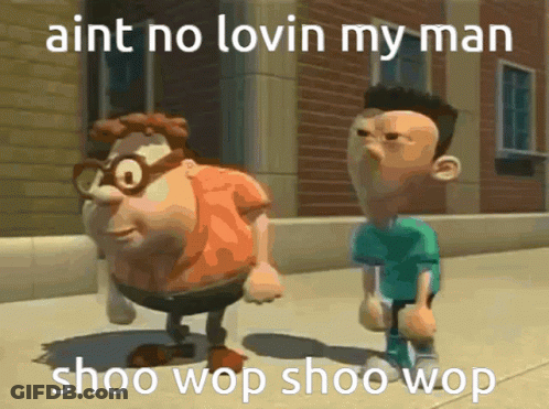Cartoon Characters With Aint No Lovin My Man GIF