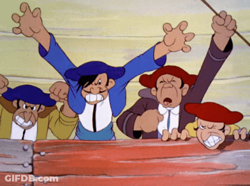 Cartoon Characters With Arms Up GIF