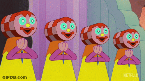 Cartoon Characters With Netflix Logo GIF
