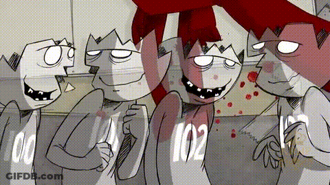 Cartoon Characters With Number 102 On Shirt GIF