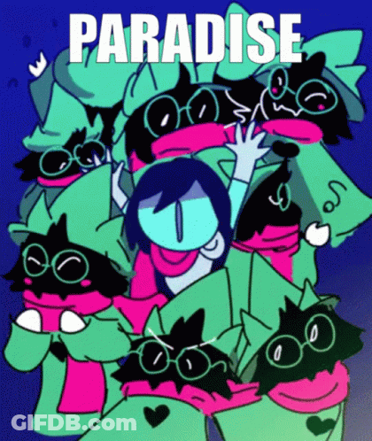Cartoon Characters With Paradise GIF