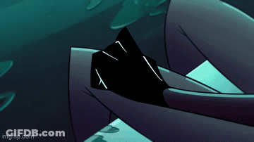 Cartoon Characters With Red Eyes Standing Together GIF