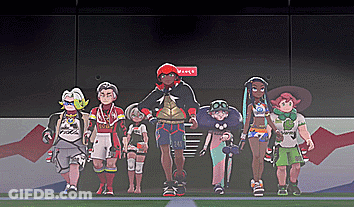 Cartoon Characters With Red Warning Sign GIF