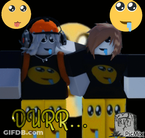 Cartoon Characters With Tongues Out Saying Durr GIF