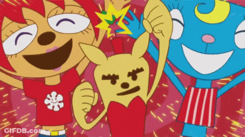 Cartoon Characters With Yellow Rabbit GIF