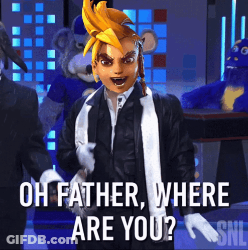 Cartoon Cheeseburger Mascot Oh Father Where Are You GIF