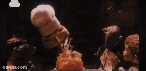 Cartoon Chef Holding Knife GIF