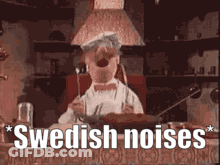 Cartoon Chef Open Mouth Swedish Noises GIF