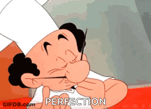 Cartoon Chef Pointing Perfection GIF