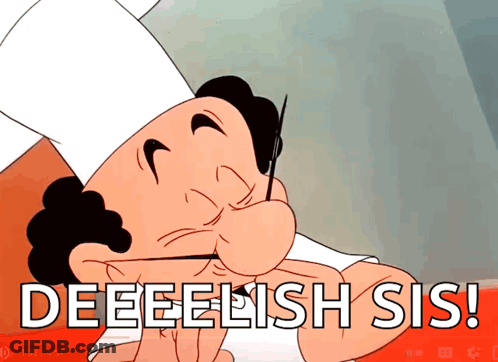 Cartoon Chef Saying Deeelish Sis GIF