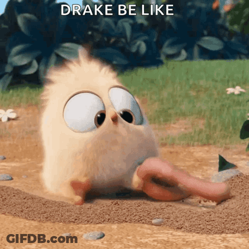 Cartoon Chick Sticking Tongue Out Drake Be Like GIF