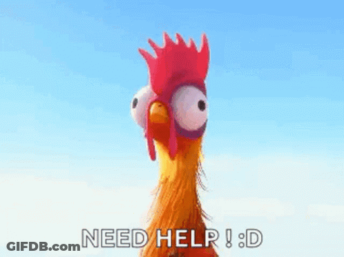Cartoon Chicken Big Eyes Need Help :D GIF