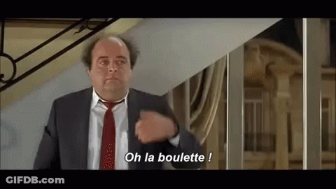 Cartoon Chicken Crying On Table GIF