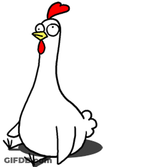 Cartoon Chicken Fart GIF