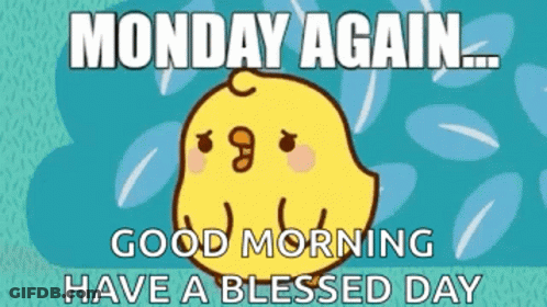 Cartoon Chicken Monday Again Good Morning GIF