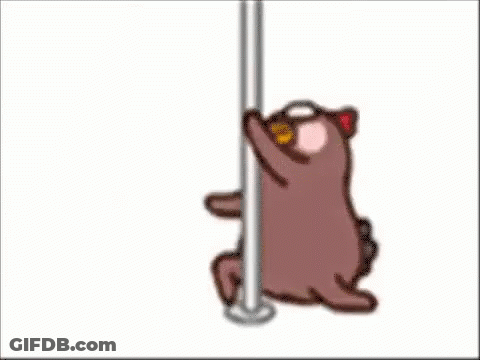 Cartoon Chicken Pole Dancing GIF