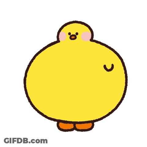 Cartoon Chicken Standing Beside Pink Heart GIF