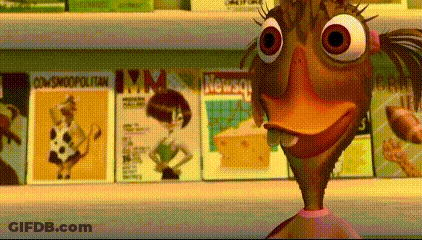 Cartoon Chicken With Big Eyes Says $1000 Clips Dont Win Chip Chicken Little GIF