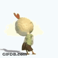 Cartoon Chicken With Glasses And Red Crest Dancing GIF