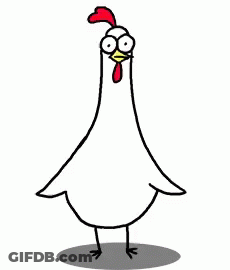 Cartoon Chicken With Safe GIF