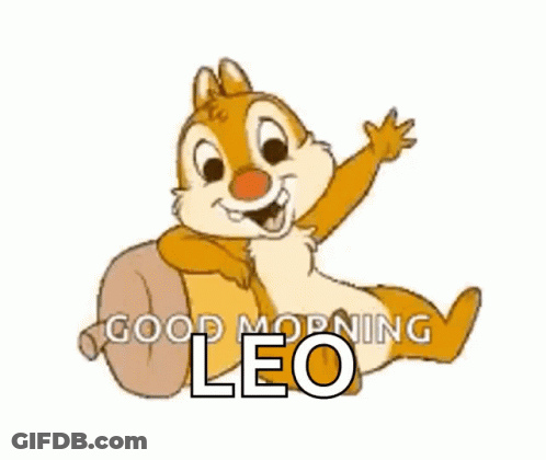 Cartoon Chipmunk Saying Good Morning Leo GIF