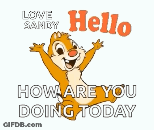 Cartoon Chipmunk Saying Hello How Are You Doing Today GIF