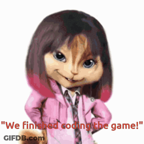 Cartoon Chipmunk Saying We Finished Coding The Game GIF
