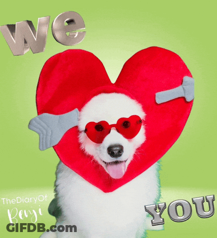 Cartoon Chipmunk Surrounded By Hearts Saying Love You Lots More GIF