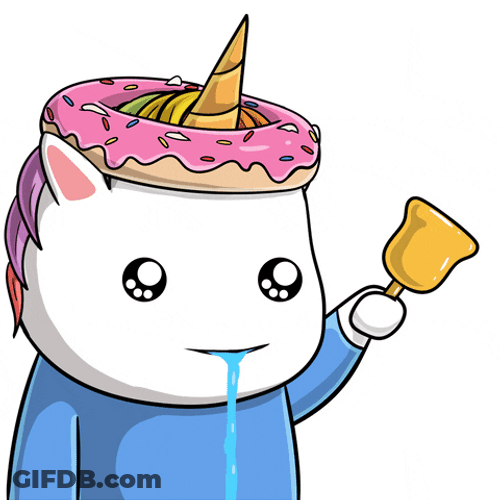 Cartoon Chubbicorn Bell Ringing GIF