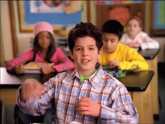 Cartoon Chuck E Cheese In A Classroom GIF