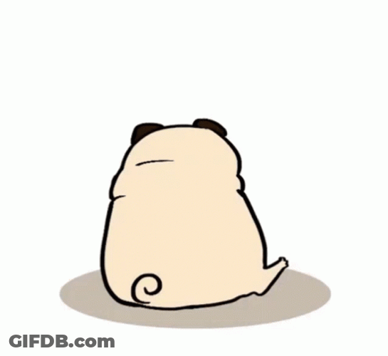 Cartoon Chunky Pug GIF