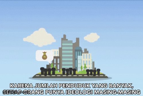 Cartoon City Karena Jumlah Penduduk Yang Banyak Setiap Orang Punya Ideologi Masing-Masing GIF