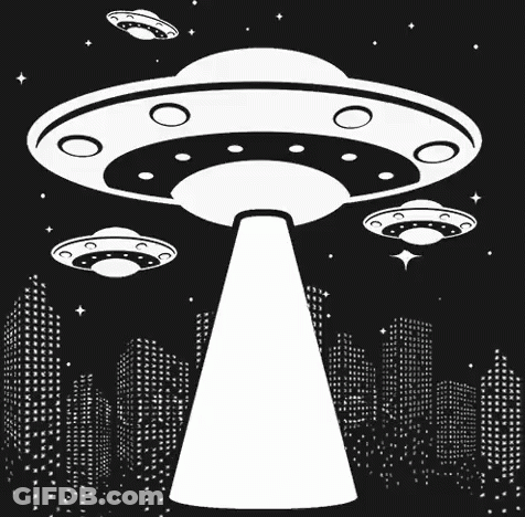Cartoon City With Yellow Arrow Pointing Down Road GIF