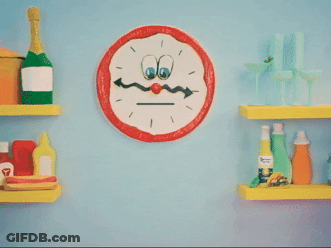 Cartoon Clock Good Evening GIF