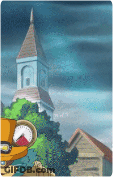 Cartoon Clock Tower GIF