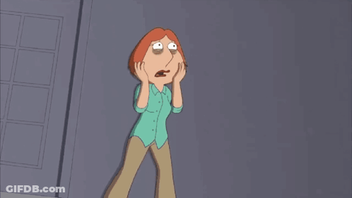 Cartoon Close Up With Black Spot On Eye GIF