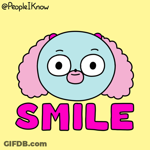 Cartoon Clown With Smile Text GIF