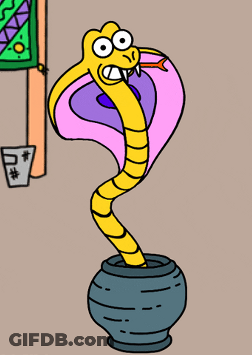 Cartoon Cobra Snake Dancing GIF