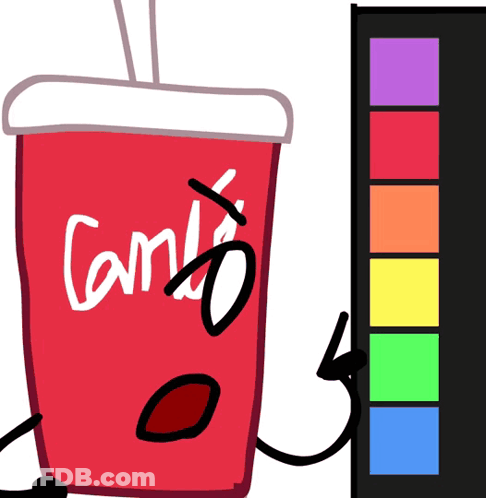 Cartoon Coca Cola Cup With Straw GIF