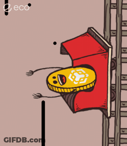 Cartoon Coin On Roller Coaster With Eco GIF