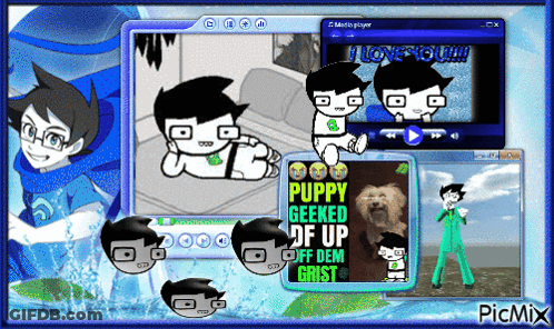 Cartoon Collage Puppy Geeked Df Up GIF