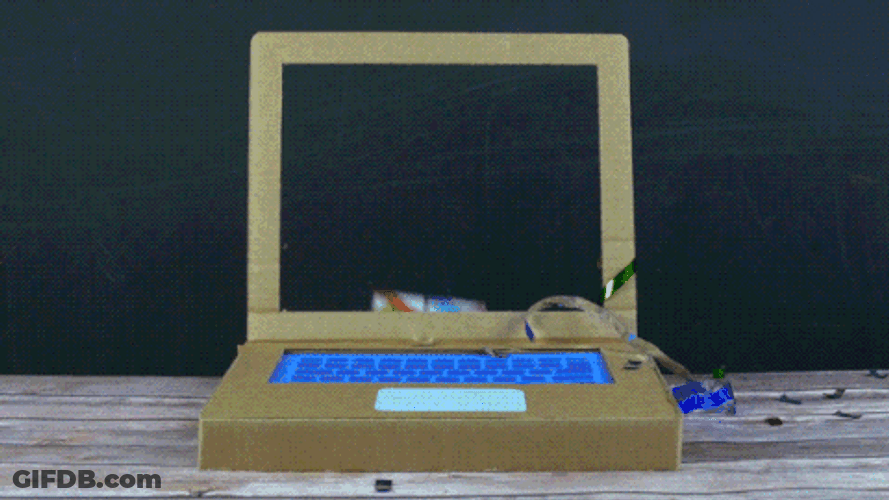 Cartoon Computer Gift GIF