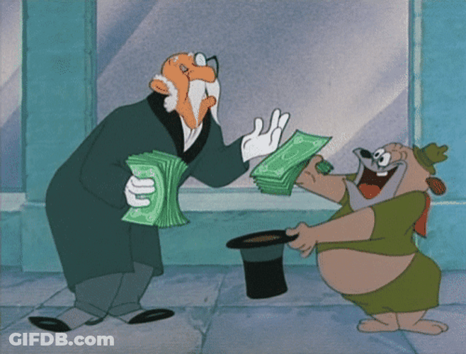 Cartoon Counting Take My Money GIF
