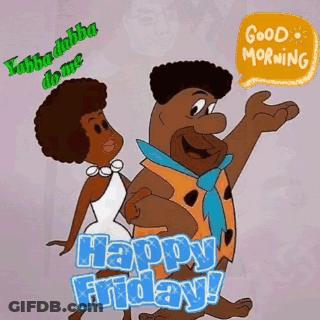 Cartoon Couple Happy Friday GIF